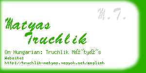 matyas truchlik business card